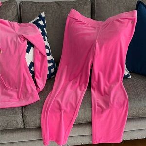EUC Lilly Pulitzer Pink Velour Pants Sz XL